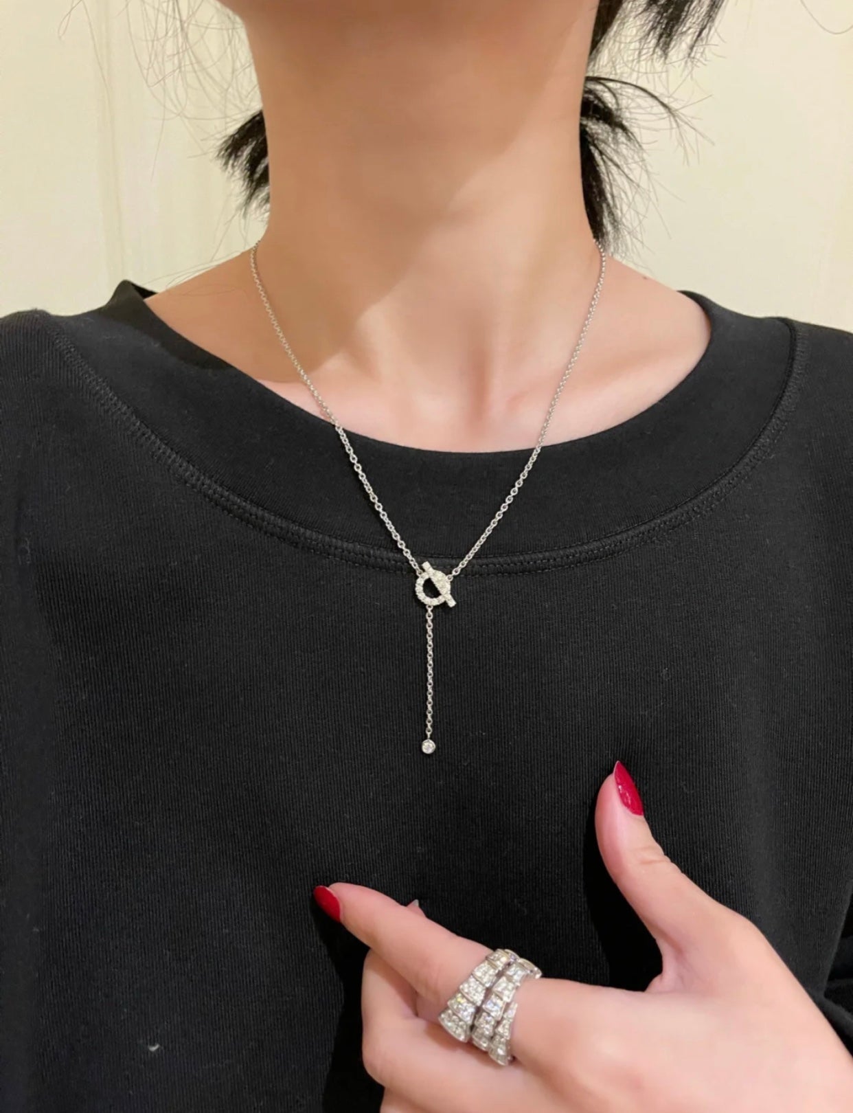 [Renovia Jewelry]FINESSE SILVER DIAMOND NECKLACE