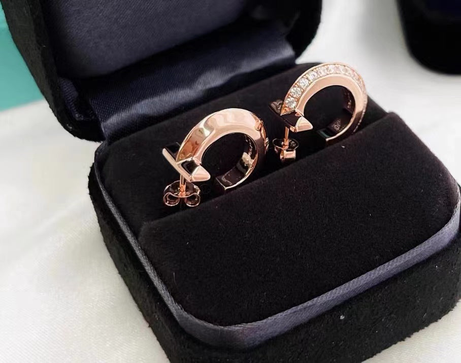 [Renovia Jewelry]T1 HOOP DIAMOND EARRINGS