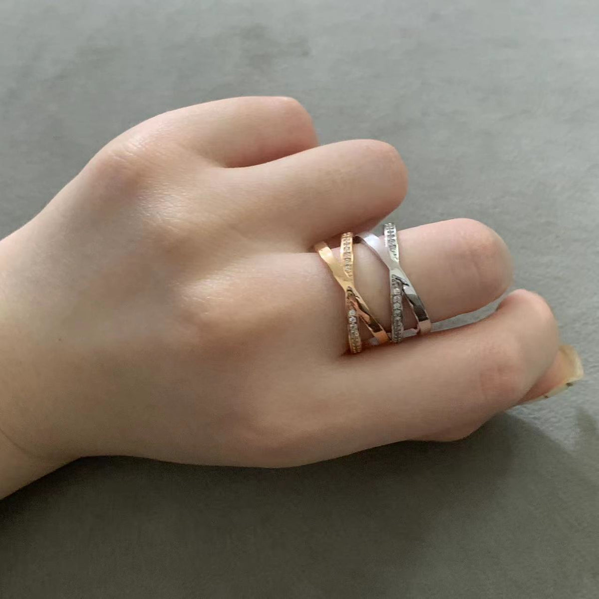 [Renovia Jewelry]ATLAS X DIAMOND RING