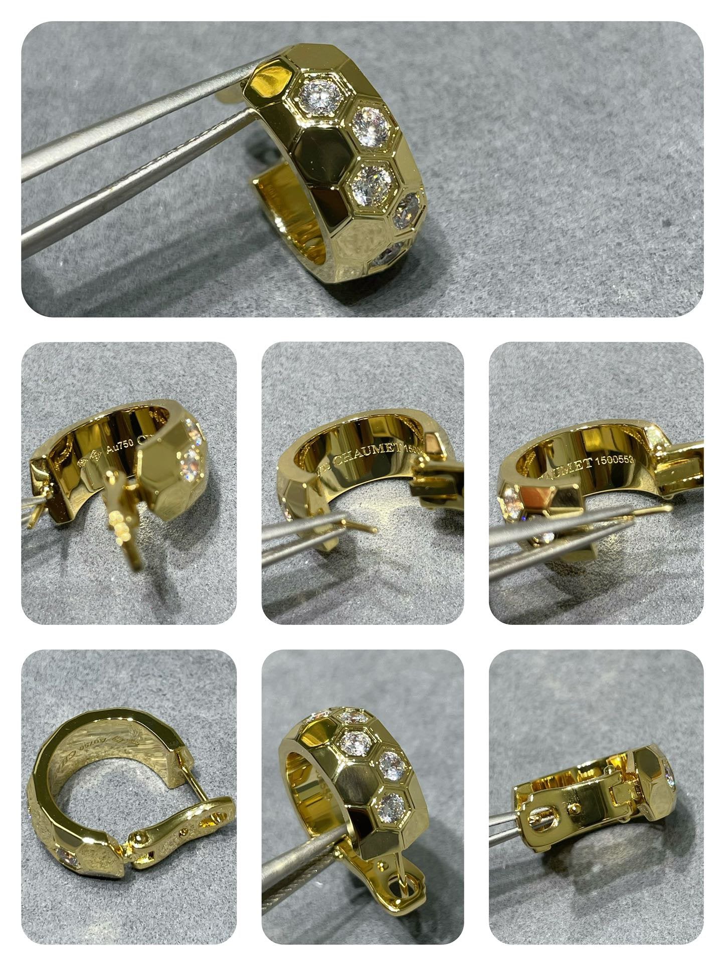 [Renovia Jewelry]BEE LOVE DIAMOND HOOP EARRINGS