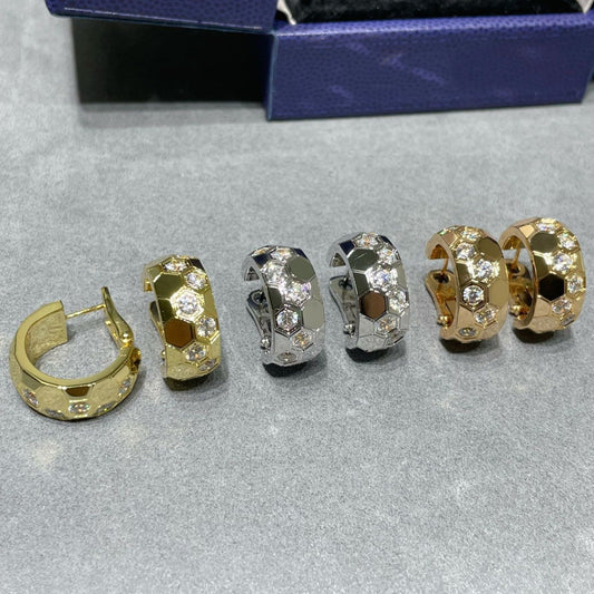 [Renovia Jewelry]BEE LOVE DIAMOND HOOP EARRINGS