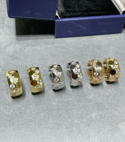 [Renovia Jewelry]BEE LOVE DIAMOND HOOP EARRINGS