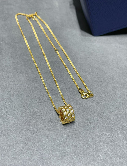 [Renovia Jewelry]BEE LOVE DIAMOND PAVED 3 ROW NECKLACE