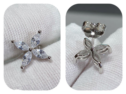 [Renovia Jewelry]VICTORIA SILVER DIAMOND STUD MINI EARRINGS