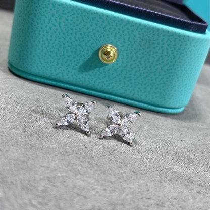 [Renovia Jewelry]VICTORIA SILVER DIAMOND STUD MINI EARRINGS