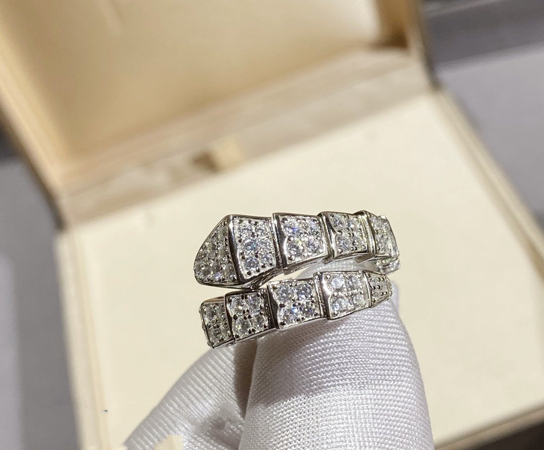 [Renovia Jewelry]SERPENTI RING SILVER DIAMOND PAVED