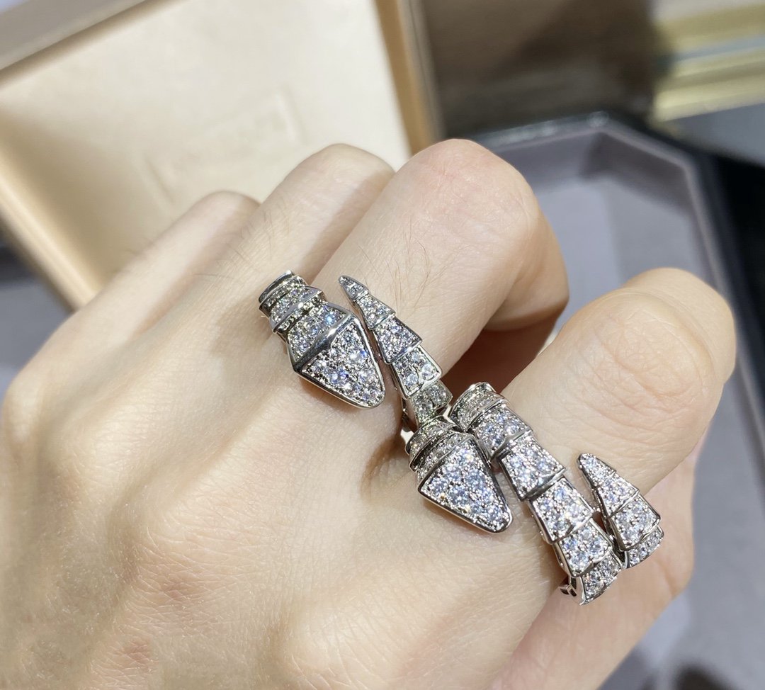 [Renovia Jewelry]SERPENTI LARGE RING SILVER DIAMOND PAVED