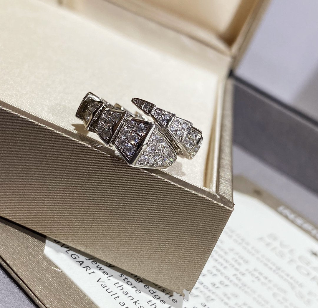 [Renovia Jewelry]SERPENTI LARGE RING SILVER DIAMOND PAVED
