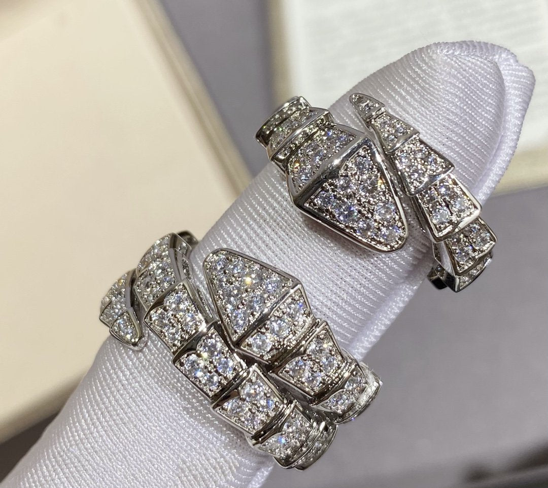 [Renovia Jewelry]SERPENTI LARGE RING SILVER DIAMOND PAVED