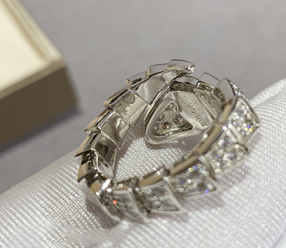[Renovia Jewelry]SERPENTI LARGE RING SILVER DIAMOND PAVED