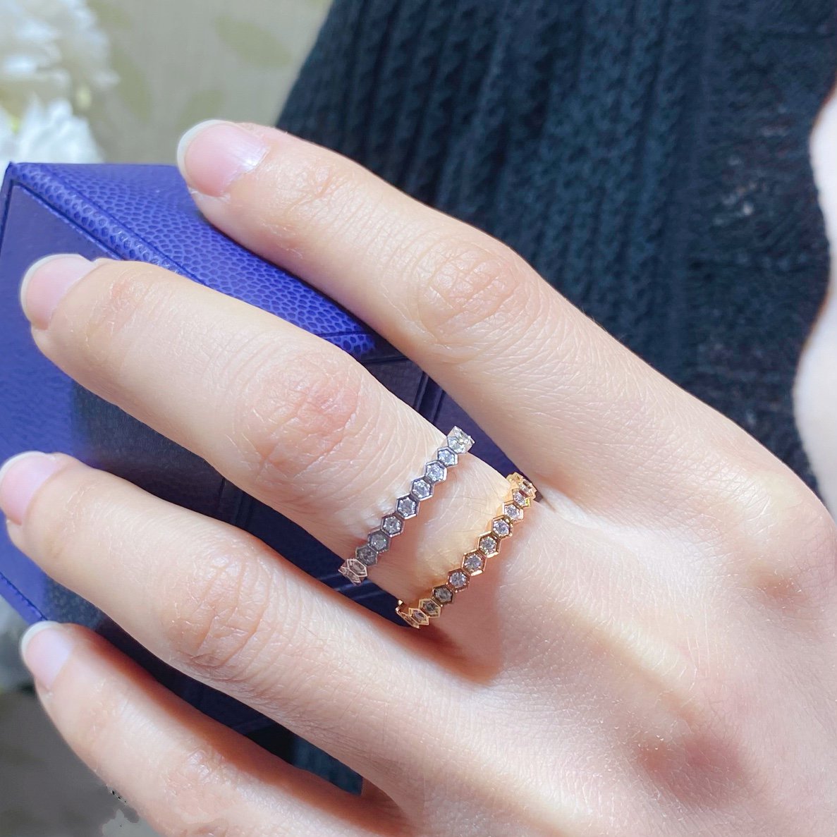 [Renovia Jewelry]BEE LOVE DIAMOND PAVED SMALL RING