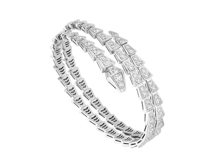 [Renovia Jewelry]SERPENTI BRACELET SILVER DIAMOND DOUBLE ROW