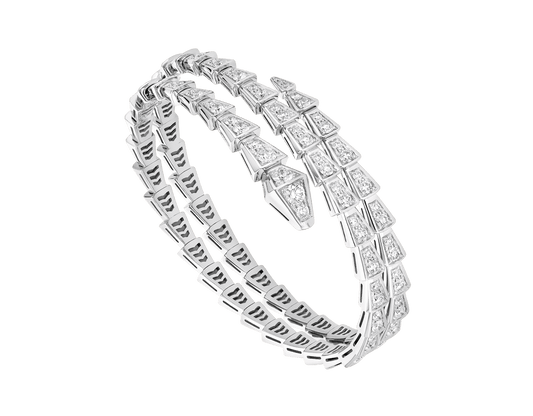 [Renovia Jewelry]SERPENTI BRACELET SILVER DIAMOND DOUBLE ROW