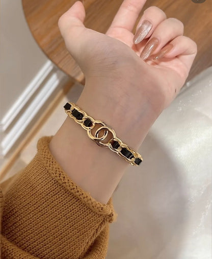 [Renovia Jewelry]Double C Open Bangle