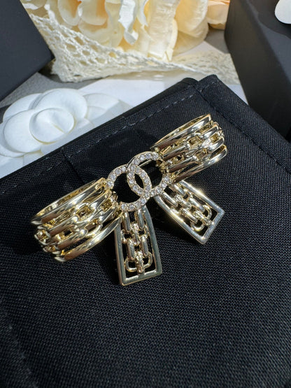 [Renovia Jewelry]25K Hollow Bow Brooch