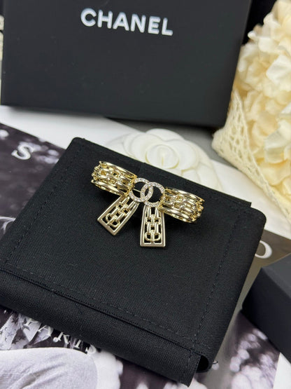 [Renovia Jewelry]25K Hollow Bow Brooch