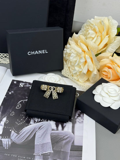 [Renovia Jewelry]25K Hollow Bow Brooch