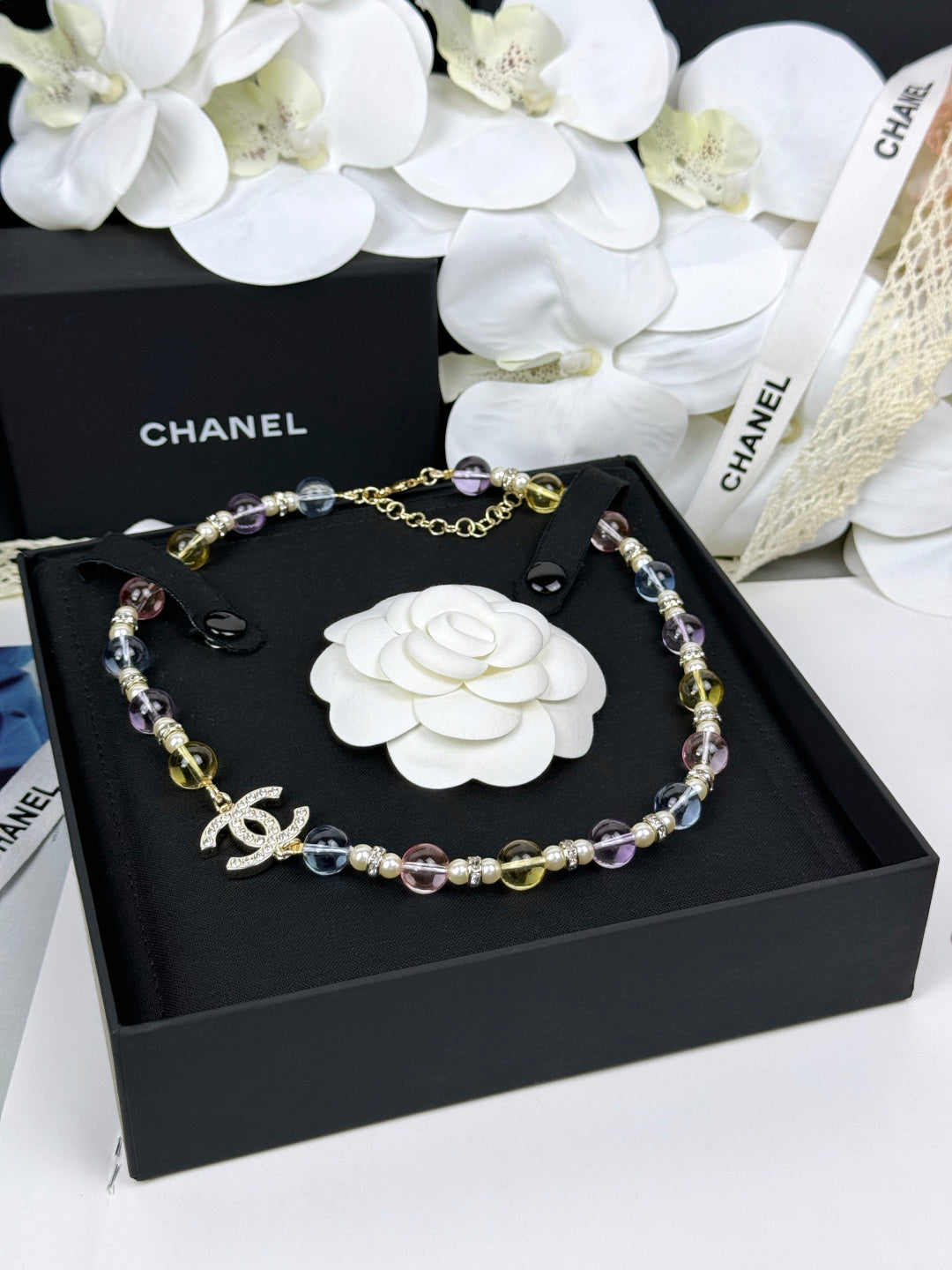 [Renovia Jewelry]26C New Spring Collection Colorful Transparent Resin Necklace