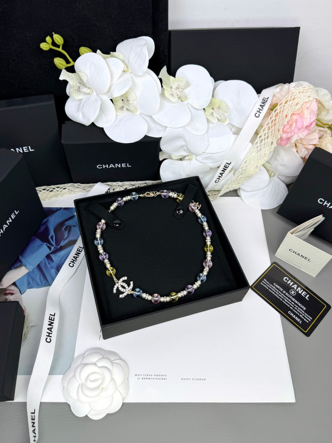 [Renovia Jewelry]26C New Spring Collection Colorful Transparent Resin Necklace