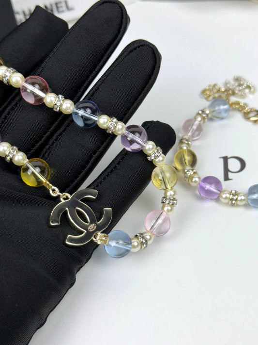[Renovia Jewelry]26C New Spring Collection Colorful Transparent Resin Necklace