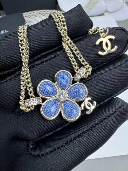 [Renovia Jewelry]VOLTE New Blue Floral Double-Layer Bracelet