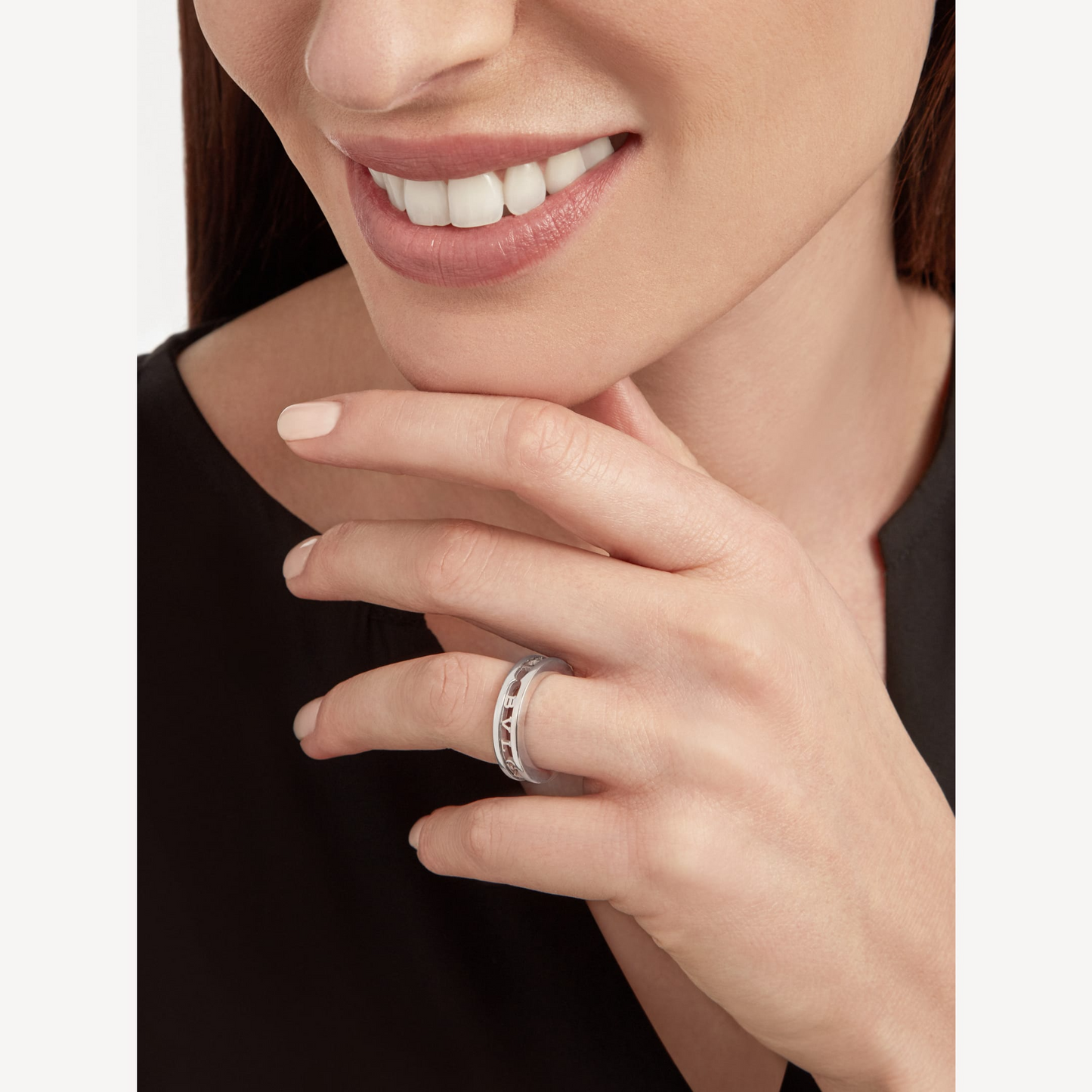 [Renovia Jewelry]ZERO 1 ONE-BAND WITH OPENWORK LOGO SPIRAL RING