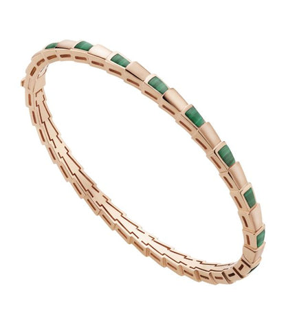[Renovia Jewelry]SERPENTI BRACELET PINK GOLD MALACHITE