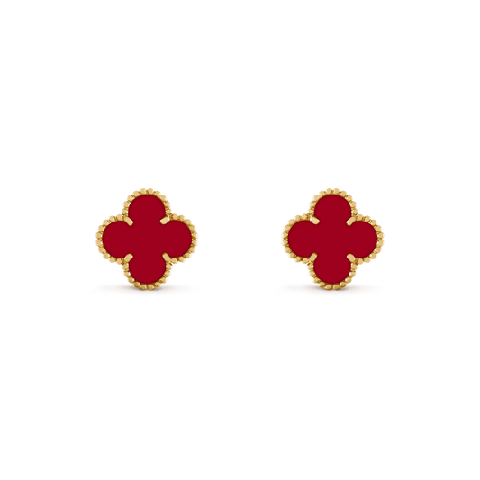 [Renovia Jewelry]CLOVER MEDIUM 1 MOTIFS CARNELIAN  EARRINGS