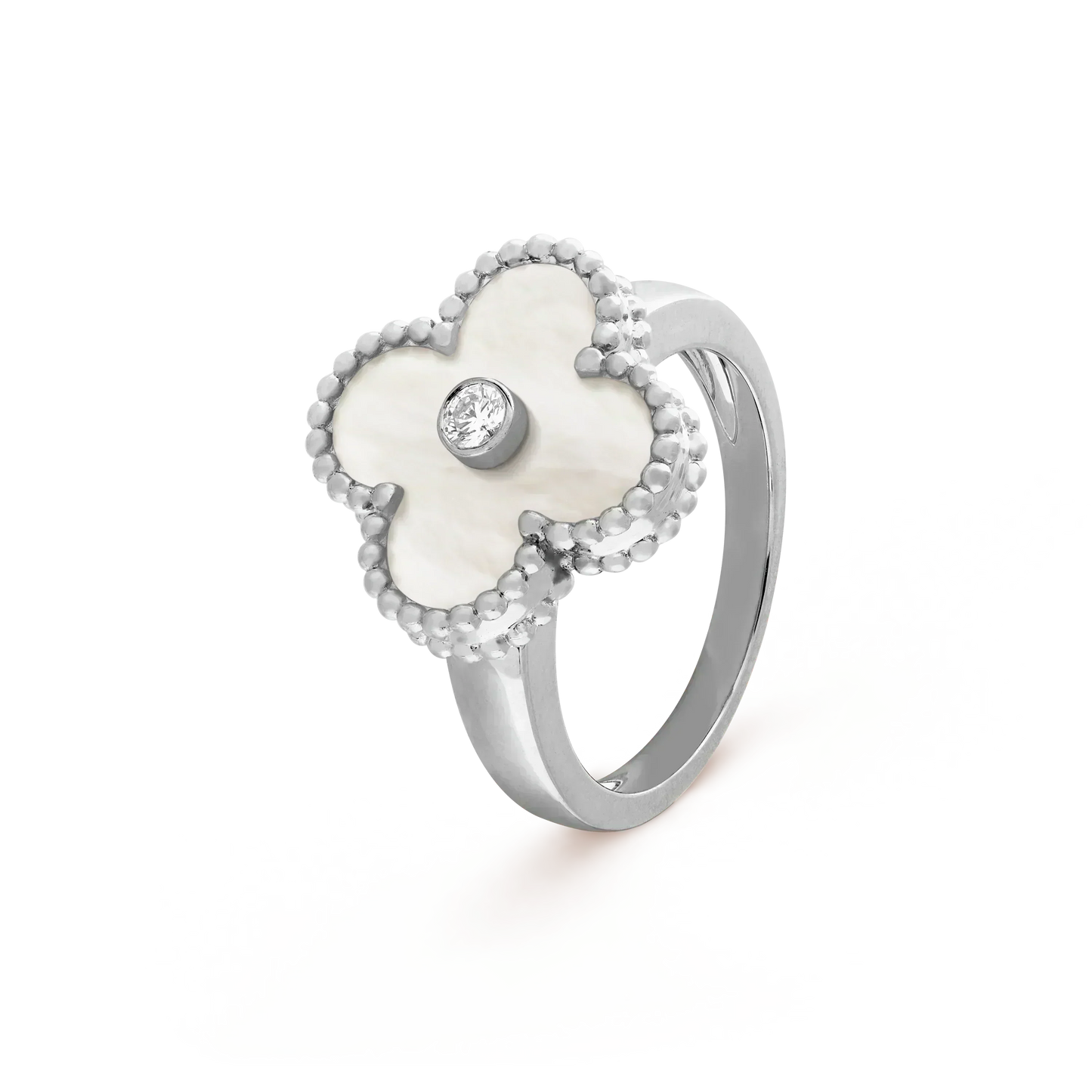 [Renovia Jewelry]CLOVER SILVER MOP DIAMOND RING