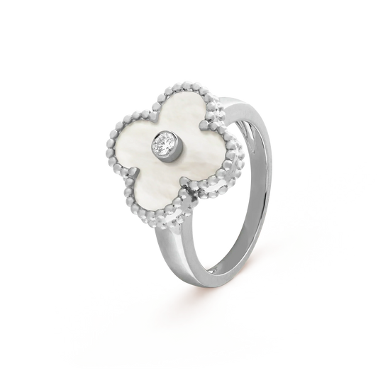 [Renovia Jewelry]CLOVER SILVER MOP DIAMOND RING