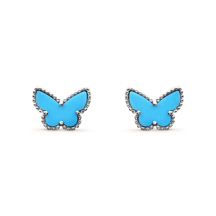 [Renovia Jewelry]BUTTERFLY TURQUOISE EARRINGS SILVER