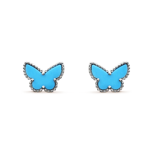 [Renovia Jewelry]BUTTERFLY TURQUOISE EARRINGS SILVER