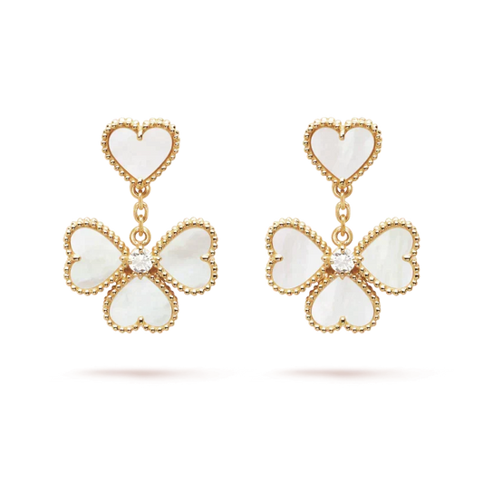 [Renovia Jewelry]CLOVER SWEET WHITE MOP EARRINGS