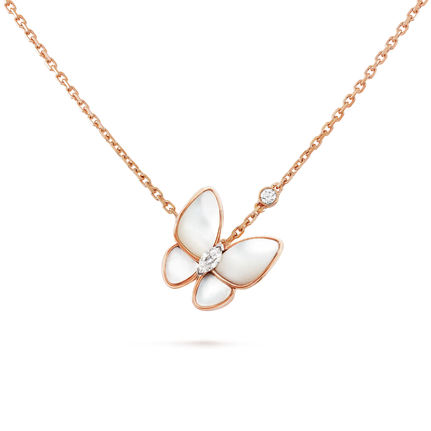 [Renovia Jewelry]BUTTERFLY MOP DIAMOND NECKLACE