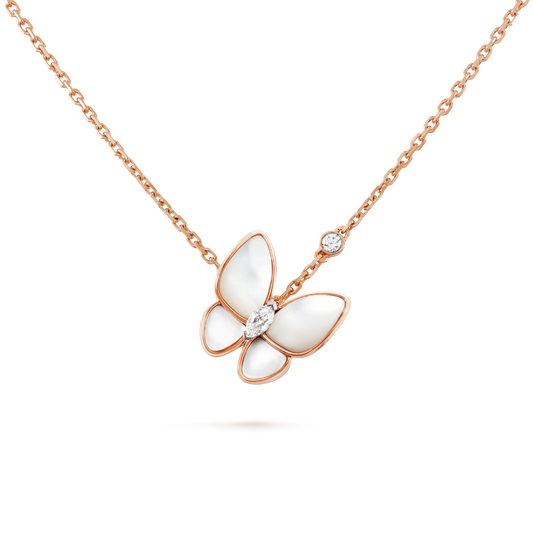 [Renovia Jewelry]BUTTERFLY MOP DIAMOND NECKLACE