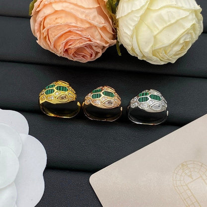 [Renovia Jewelry]BRAND NEW ASSORTED SNAKE HEAD MALACHITE RINGS