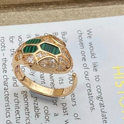 [Renovia Jewelry]BRAND NEW ASSORTED SNAKE HEAD MALACHITE RINGS