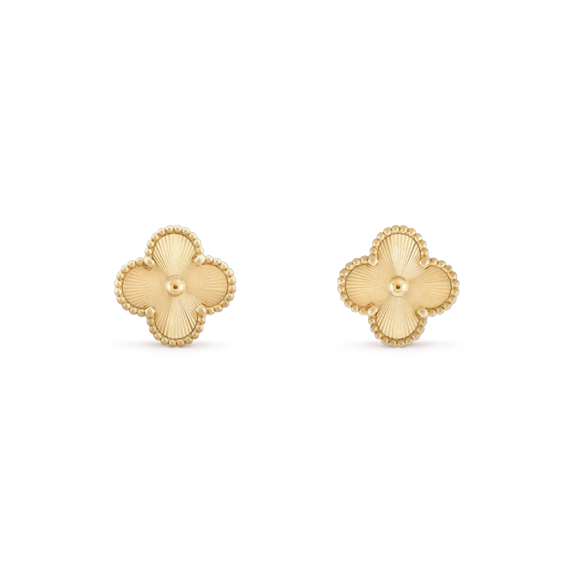 [Renovia Jewelry]CLOVER MINI 9.5MM LASER EARRINGS