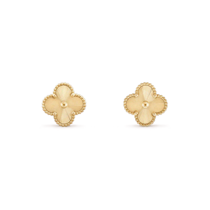 [Renovia Jewelry]CLOVER MINI 9.5MM LASER EARRINGS