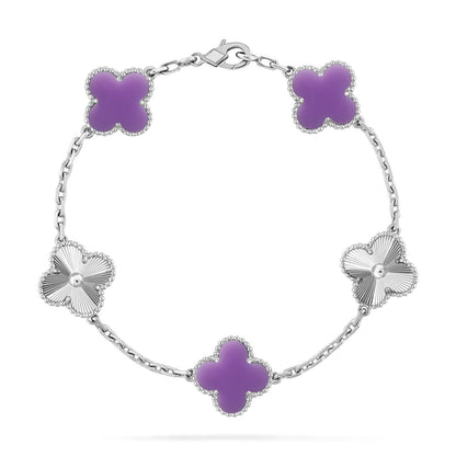 [Renovia Jewelry]CLOVER 5 MOTIF LIGHT PURPLE BRACELET COLLECTION