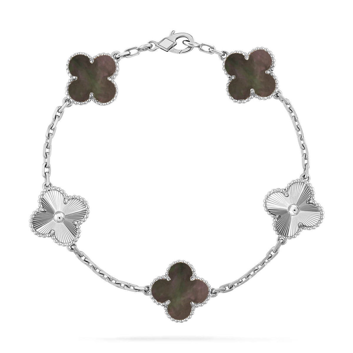 [Renovia Jewelry] CLOVER 5 MOTIF GRAY MOP BRACELET COLLECTION