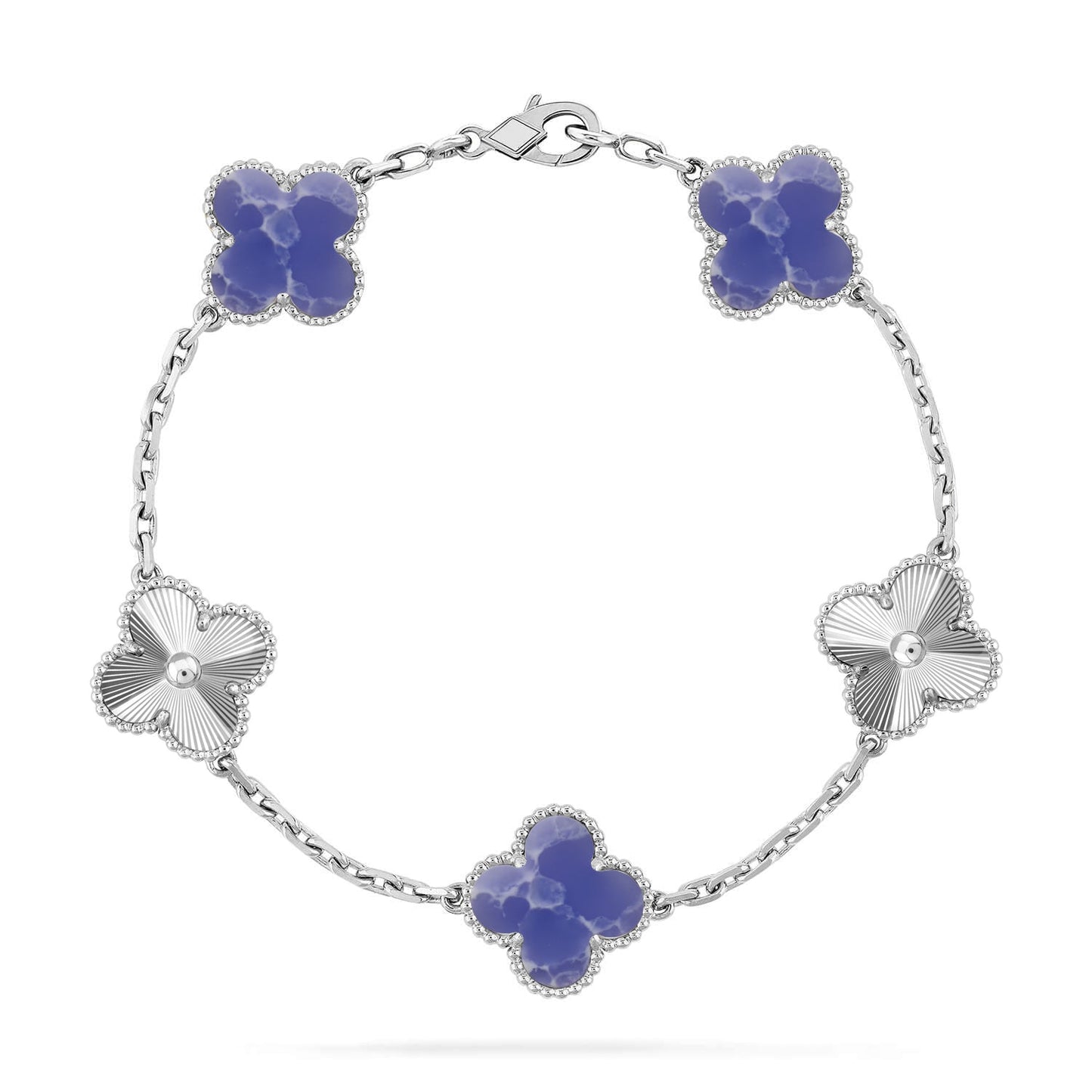 [Renovia Jewelry]CLOVER 5 MOTIF BLUE VEINS BRACELET COLLECTION
