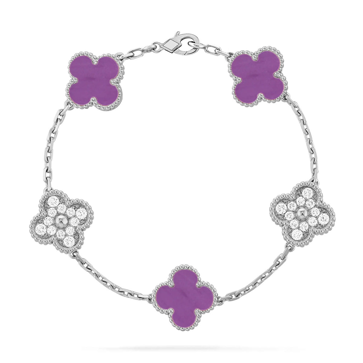 [Renovia Jewelry] CLOVER 5 MOTIF VIOLET BRACELET COLLECTION