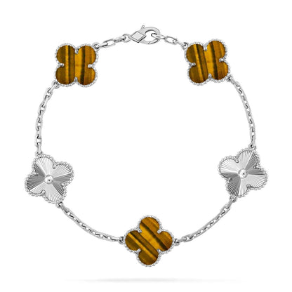 [Renovia Jewelry] CLOVER 5 MOTIFS TIGER EYE BRACELET COLLECTION