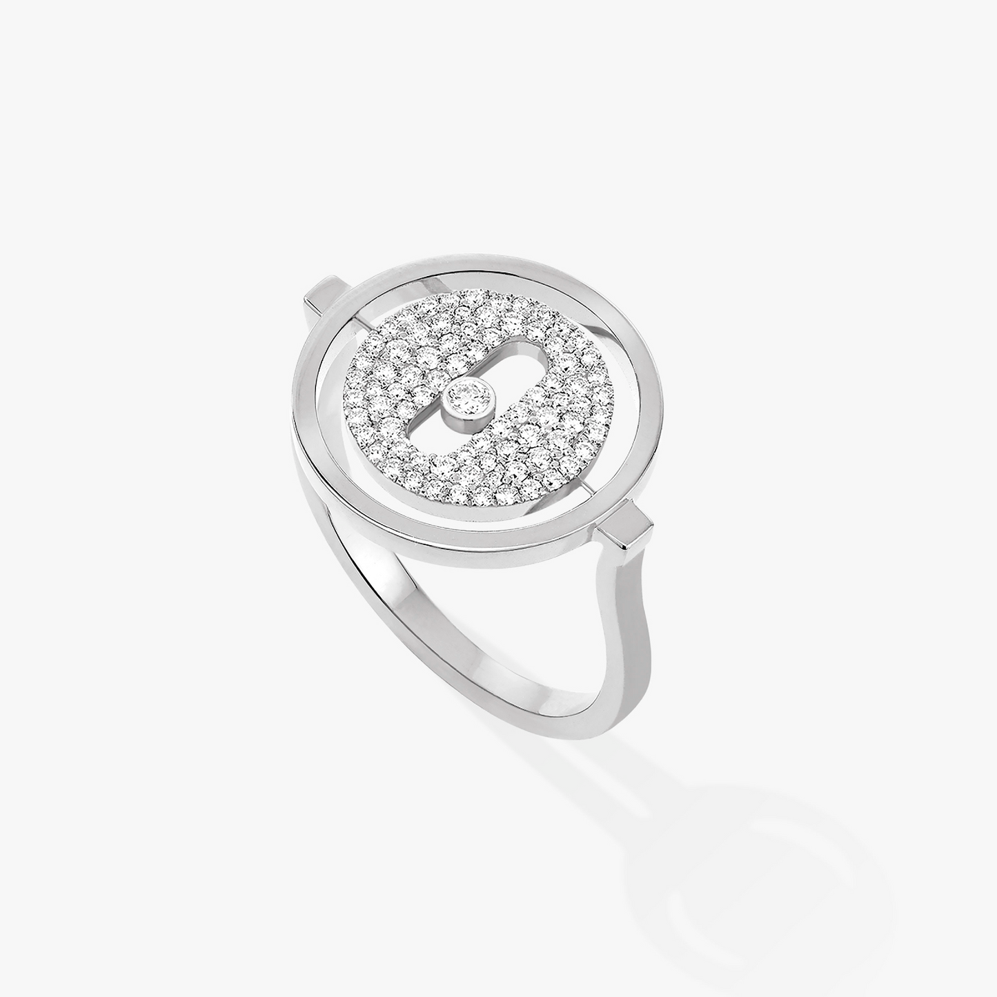 [Renovia Jewelry]LUCKY MOVE PAVED SILVER DIAMOND RING