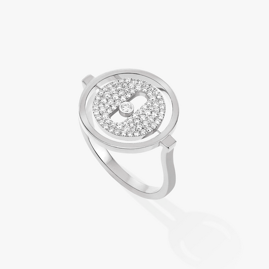 [Renovia Jewelry]LUCKY MOVE PAVED SILVER DIAMOND RING
