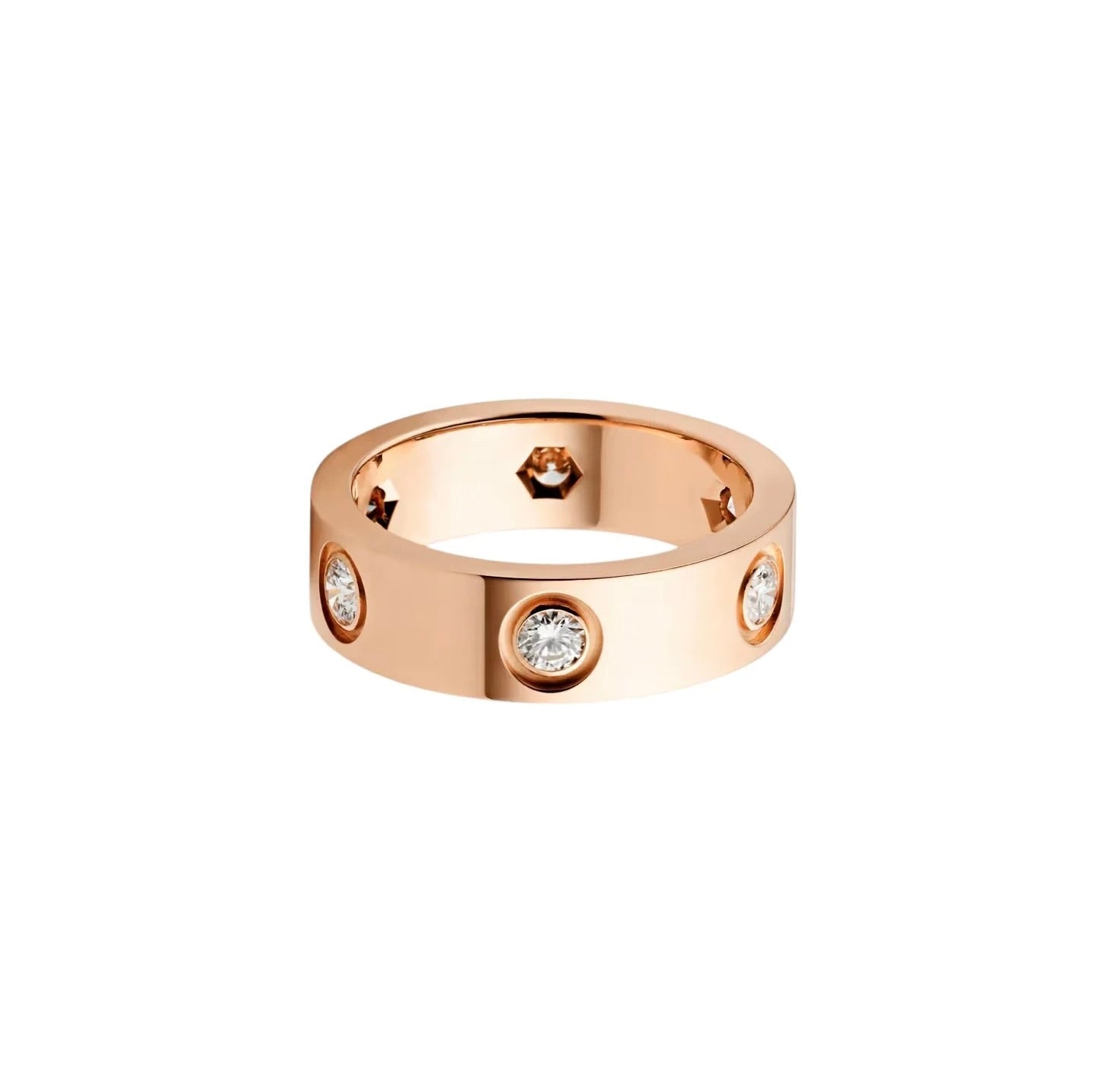[Renovia Jewelry]LOVE 5.5MM 6 DIAMOND RING