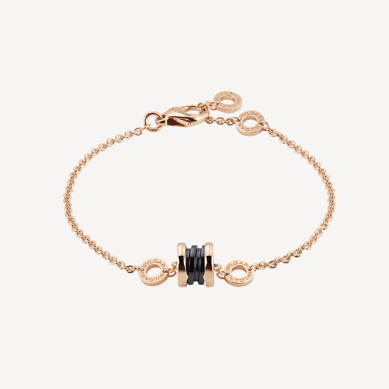 [Renovia Jewelry]ZERO 1 SOFT PINK GOLD AND BLACK CERAMIC BRACELET