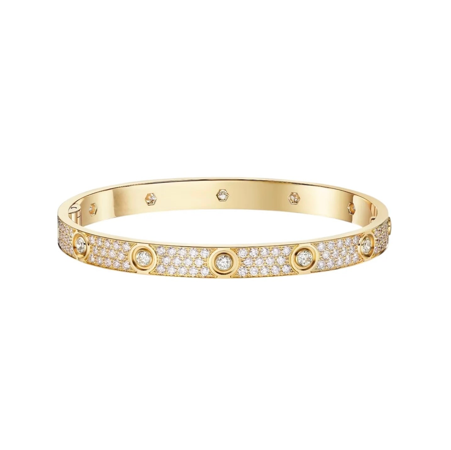 [Renovia Jewelry]LOVE BRACELET 6.1MM DIAMOND-PAVED 10 BIG DIAMONDS