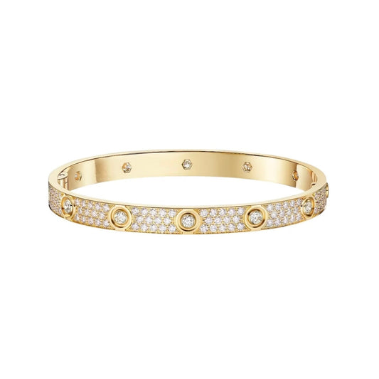[Renovia Jewelry]LOVE BRACELET 6.1MM DIAMOND-PAVED 10 BIG DIAMONDS